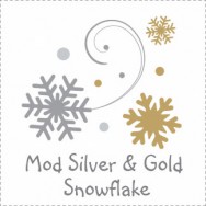 Mod Silver & Gold Snowflake Baby Shower Invitations
